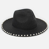 Beaded straw hat : KH
