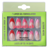 Paint Lab Pink Tips Press-on Nails