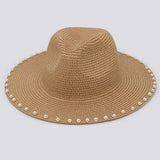 Beaded straw hat : KH