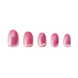 Pink Boom Cat Eye Press-on Nails