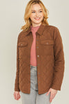 Woven Solid Bust Pocket Shacket