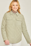 Woven Solid Bust Pocket Shacket