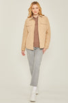 Woven Solid Bust Pocket Shacket