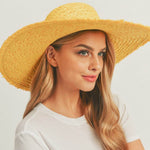 SOLID FLOPPY SUN HAT: Beige