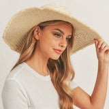 SOLID FLOPPY SUN HAT: Beige