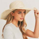 SOLID FLOPPY SUN HAT: Beige