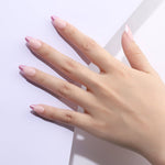 Chrome Pink Tips Press-On Nails