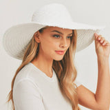 SOLID FLOPPY SUN HAT: Beige