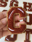 2.35 inch Iron on letters, Football letter, Chenille varsity: G