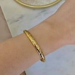 Stars bangle 18k gold plated stainless steel zirconia layer